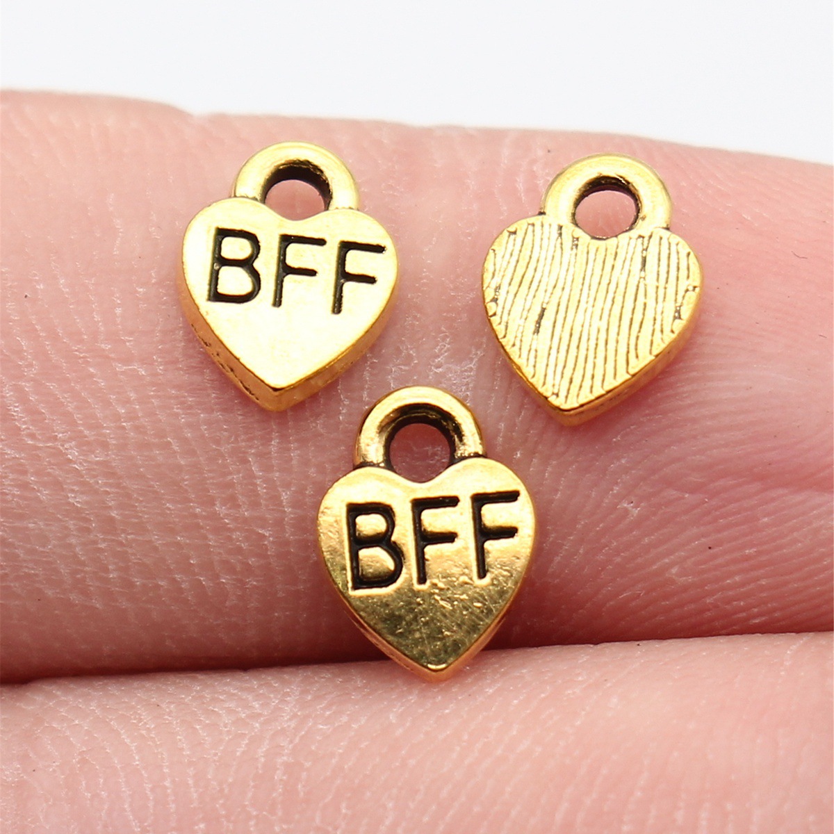 Vintage Fashion Tags - 40pcs 9.3x7mm 앤티크 골드 컬러 Bff