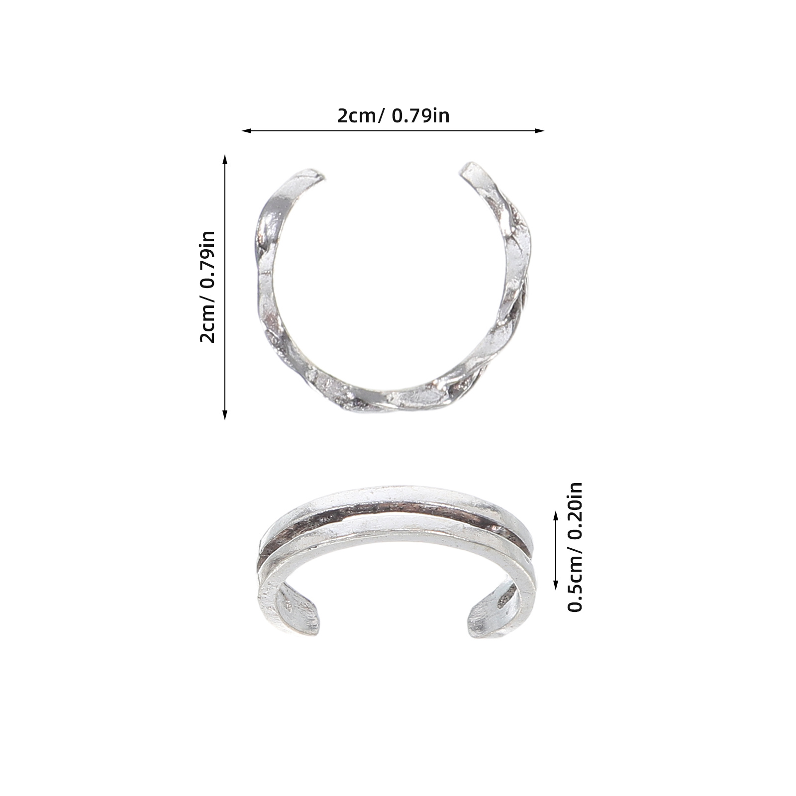 12개 조절 가능한 빈티지 패션 발가락 반지 세트 합금 - Vintage Fashion Rings 리뷰 및 가격