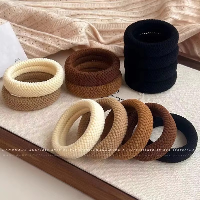 5/10PCS 여성용 두꺼운 헤어 타이, 고탄성 다채로 - Vintage Fashion Rings 리뷰 및 가격