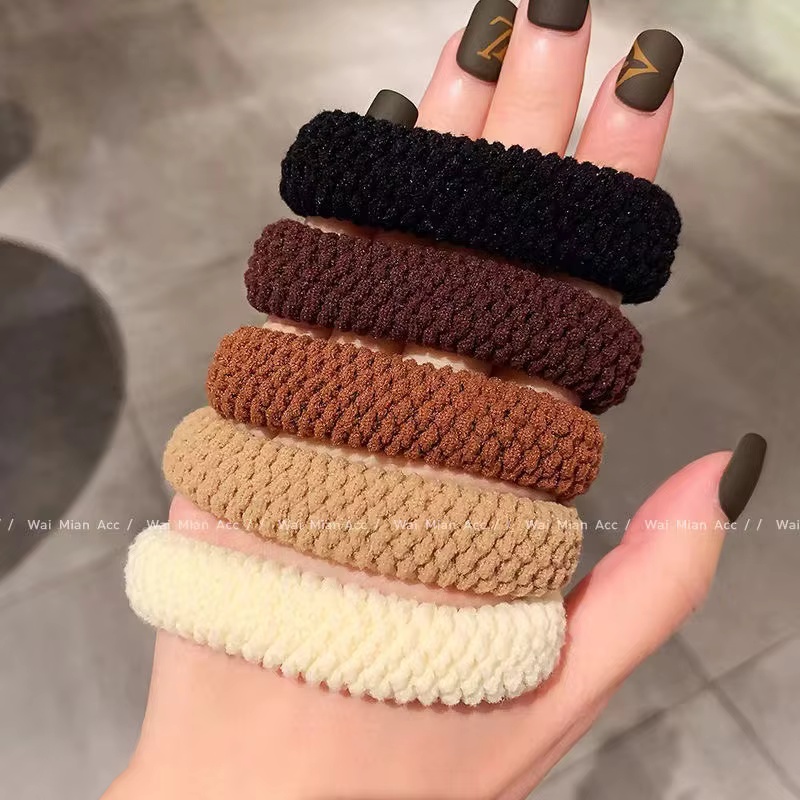 5/10PCS 여성용 두꺼운 헤어 타이, 고탄성 다채로 - Vintage Fashion Rings 리뷰 및 가격
