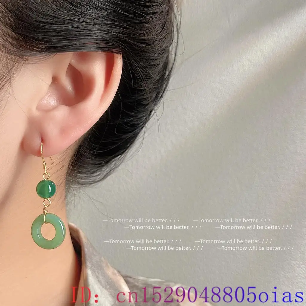 녹색 진짜 옥 반지 귀걸이 행운의 조각 된 부적 천연  - Vintage Fashion Rings 리뷰 및 가격