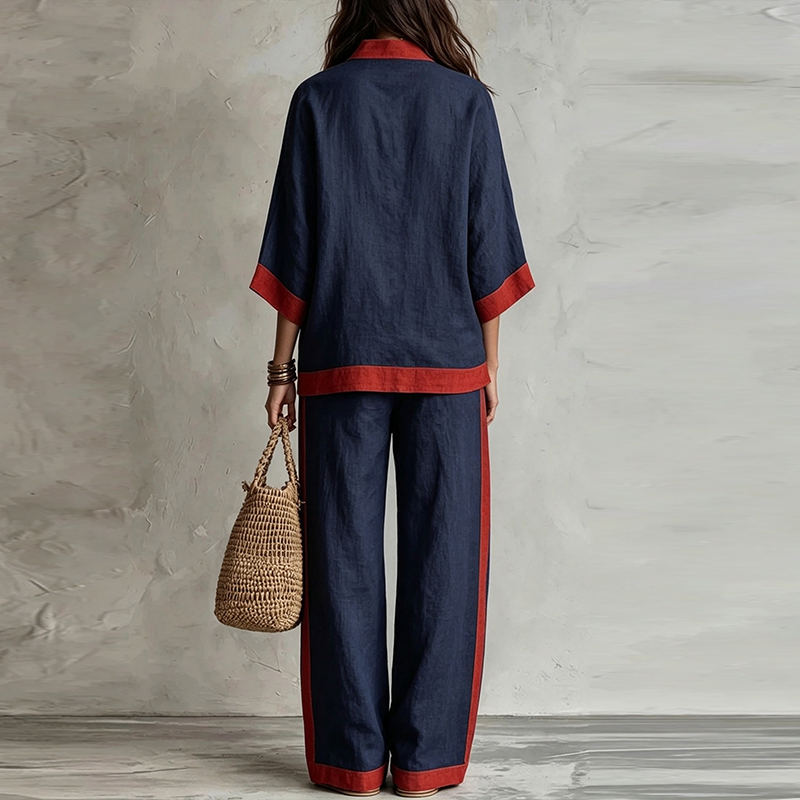 여성 캐주얼 3/4 소매 V넥 패치워크 컬러 셔츠 하이 - V Vintage Fashion 리뷰 및 가격