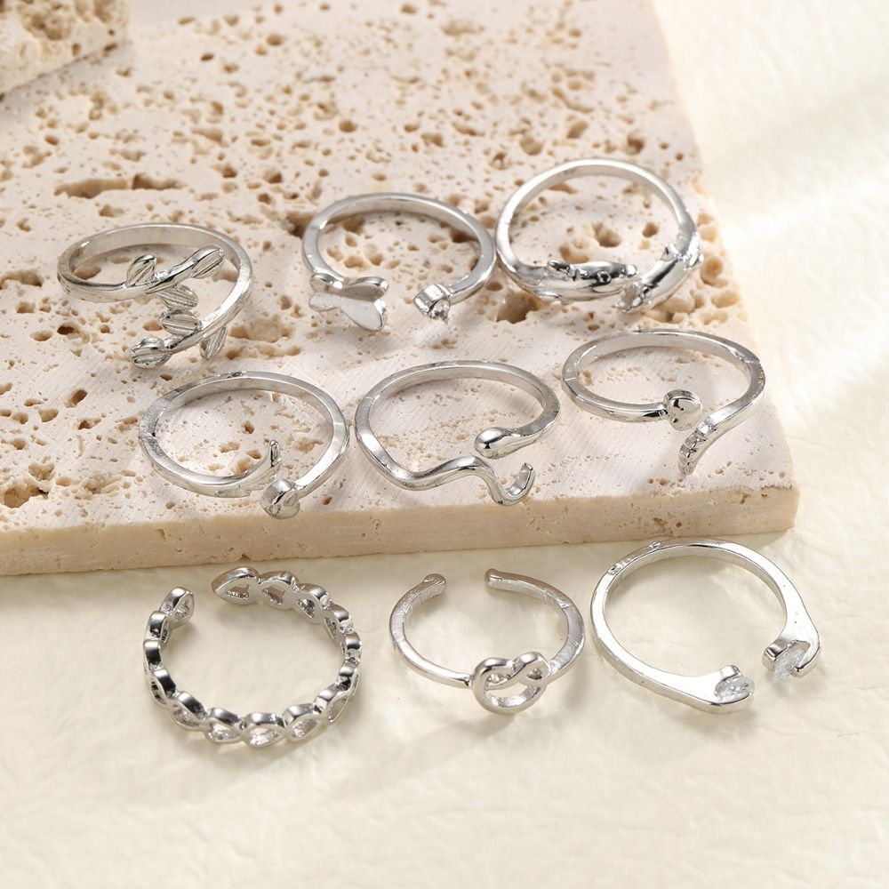 정교한 빈티지 하트 발가락 반지, 오픈형 합금 나비 발 - Vintage Fashion Rings 리뷰 및 가격