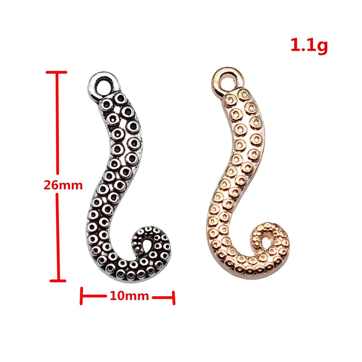 WYSIWYG 20개 26x10mm 4색 문어 다리 참 - Vintage Fashion Theme 리뷰 및 가격